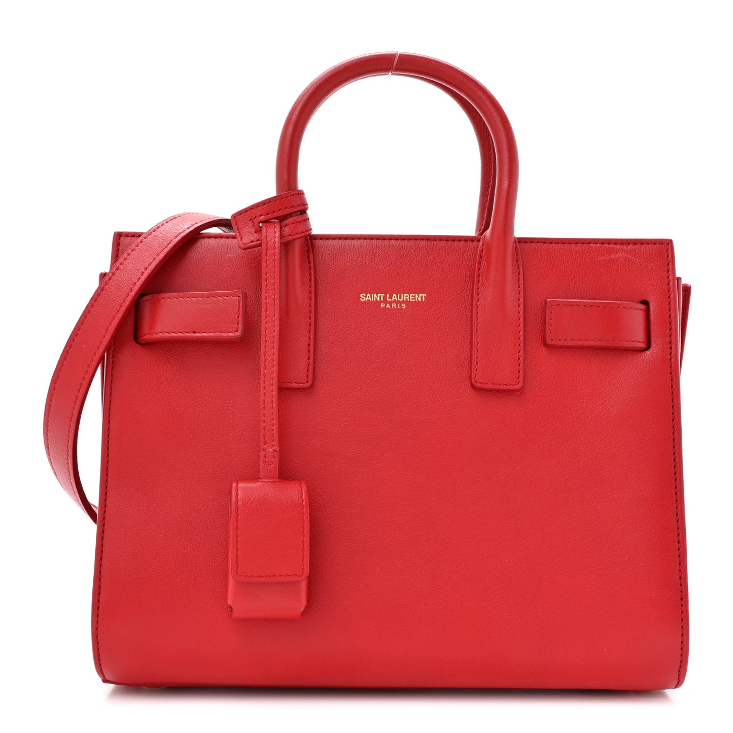 Calfskin Nano Sac De Jour Lipstick Red
