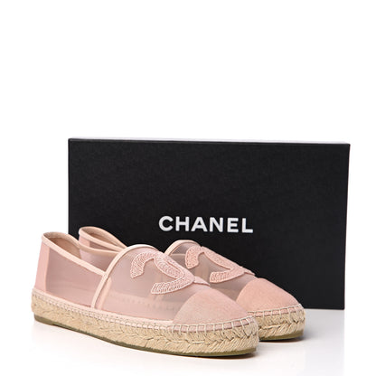 Chanel Mesh Grosgrain CC Espadrilles 40 Pink 10 of 10