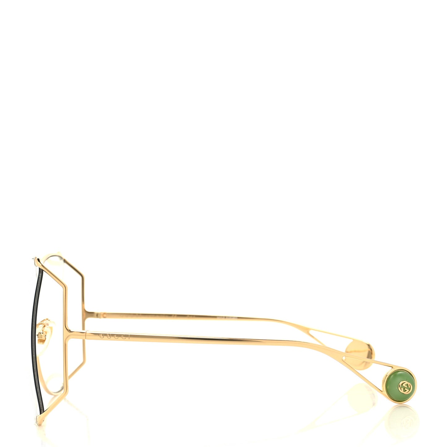 Oversized Round Sunglasses GG0252S Gold