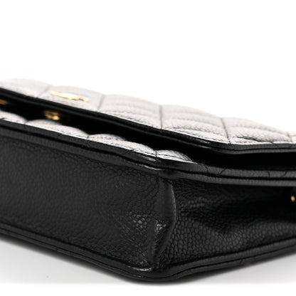 Chanel Caviar Quilted Wallet on Chain WOC Black 11 of 12