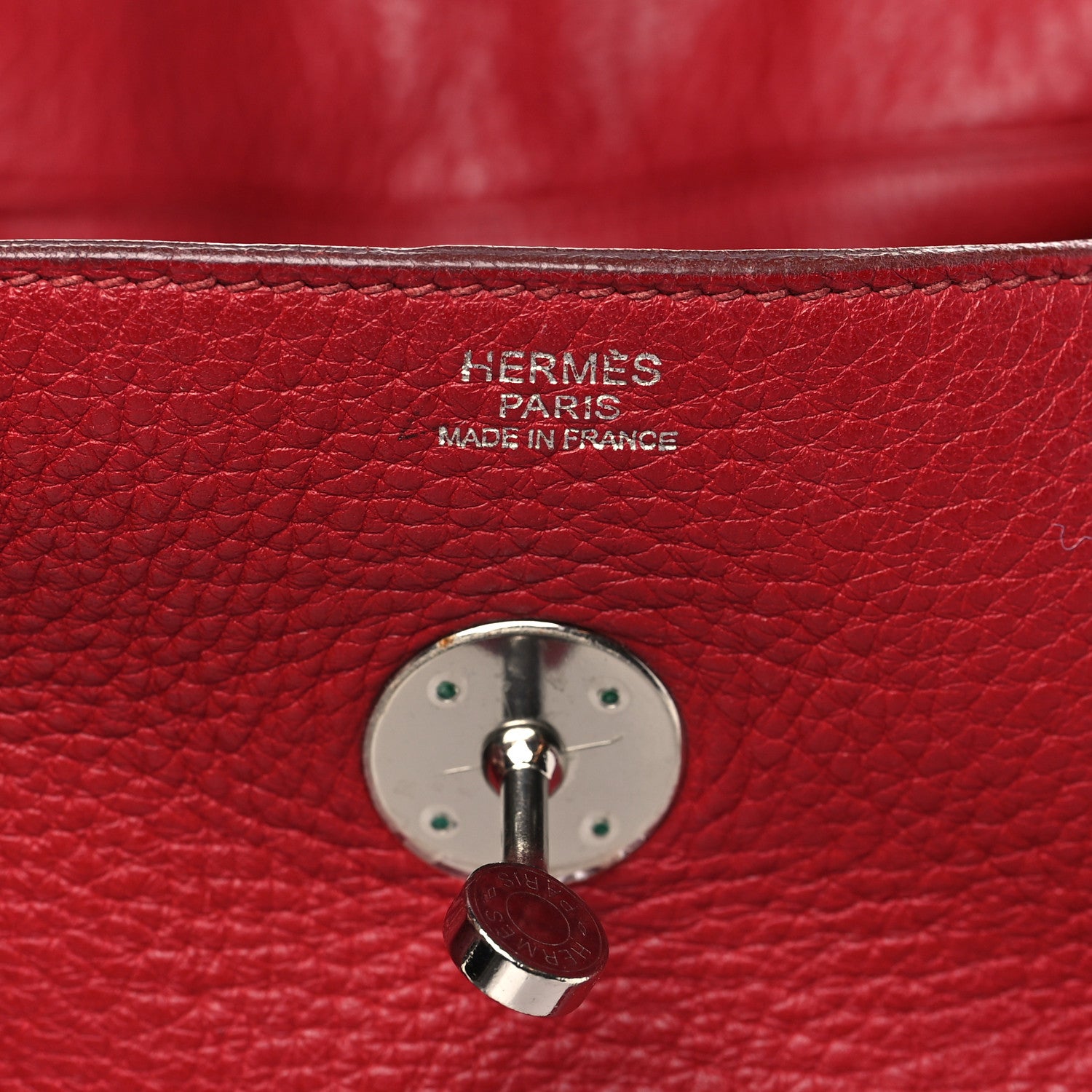 Hermes Taurillon Clemence Lindy 34 Rouge Garance 6 of 15