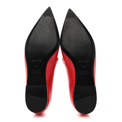 Hermes Calfskin Kelly Ballet Flats 36.5 Rouge Vif 6 of 10