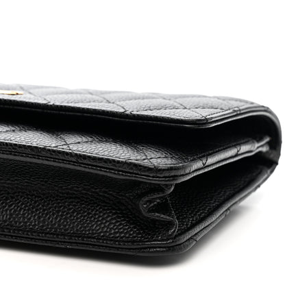 Chanel Caviar Quilted Wallet on Chain WOC Black 10 of 11