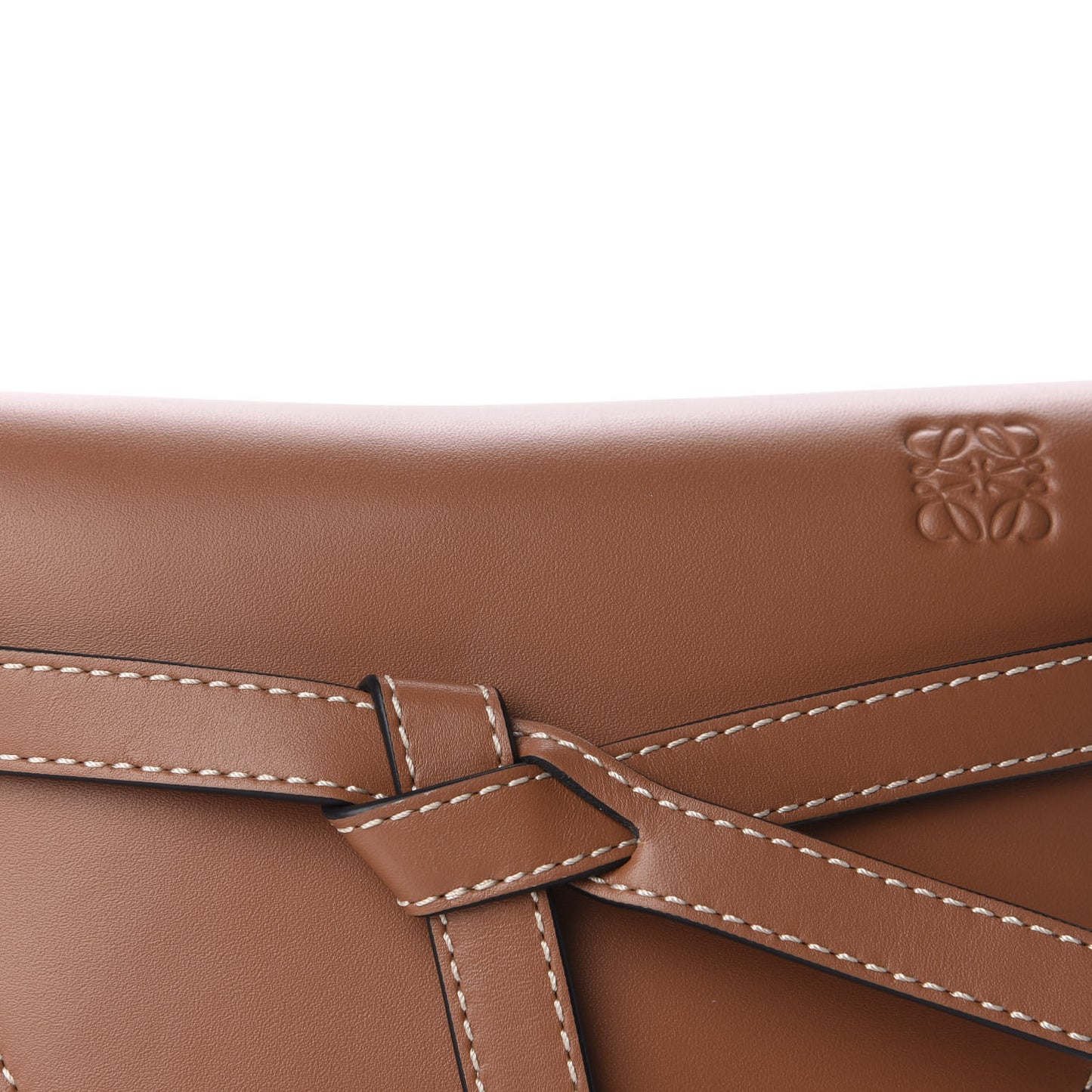 Calfskin Mini Gate Belt Bag Tan