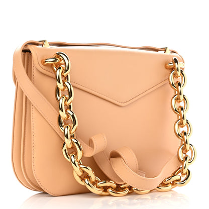 Bottega Veneta Calfskin Mount Envelope Bag Almond 3 of 9