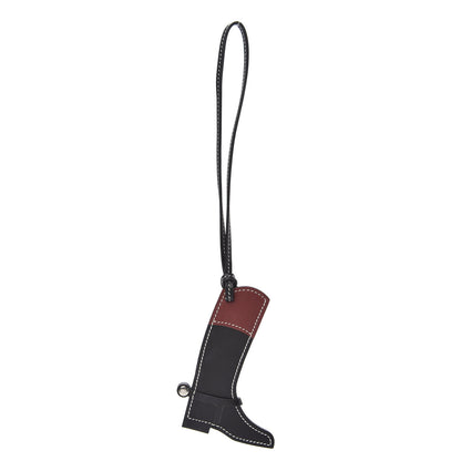 Hermes Butler Swift Paddock Botte Boot Bag Charm Black Rouge H 1 of 4