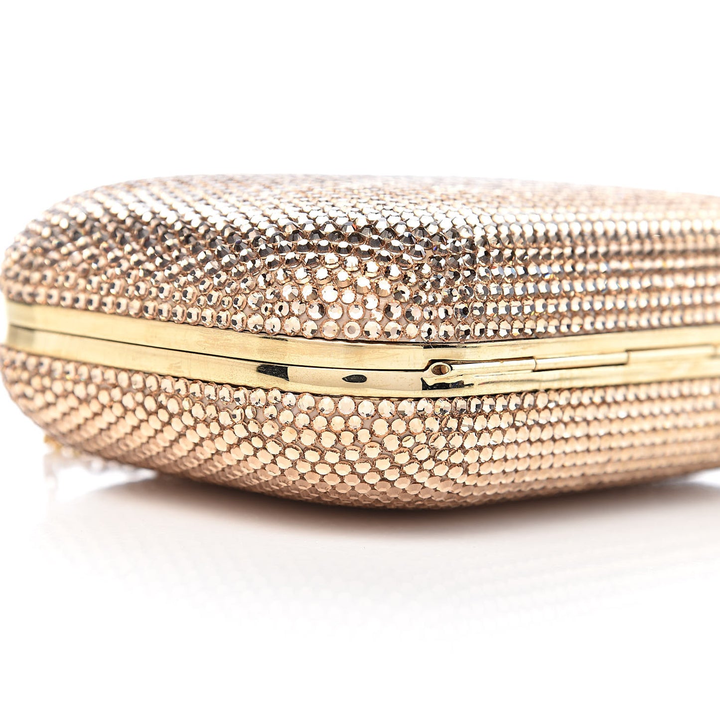 Swarovski Crystal Minaudiere Clutch Gold