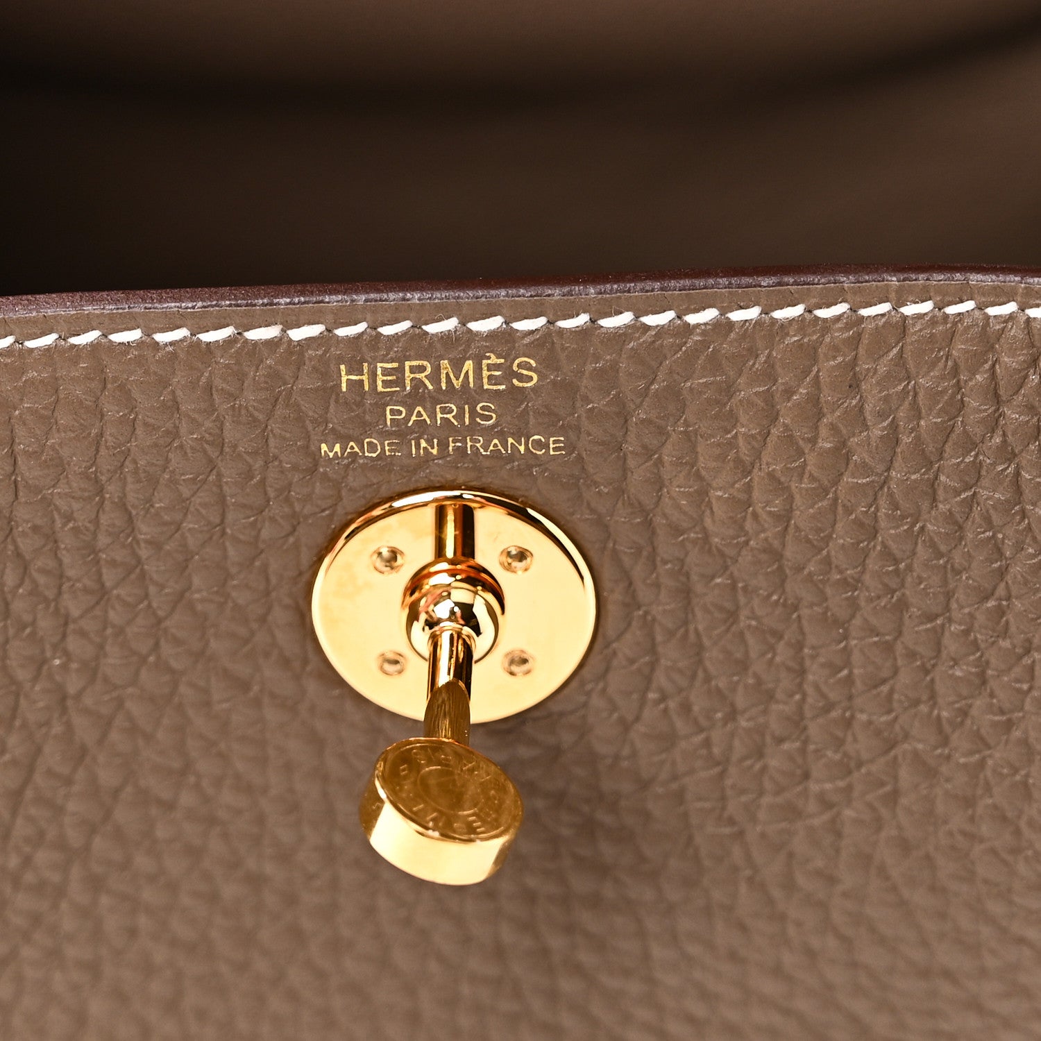 Hermes Taurillon Clemence Mini Lindy 20 Etoupe 6 of 11