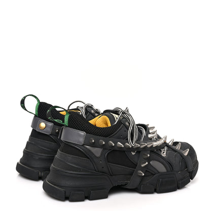 Gucci X SEGA Reflective Fabric Technical Canvas Removable Studs Mens Flashtrek Sneakers 8.5 Black 4 of 7