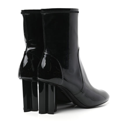 Louis Vuitton Patent Silhouette Ankle Boots 39 Black 4 of 7