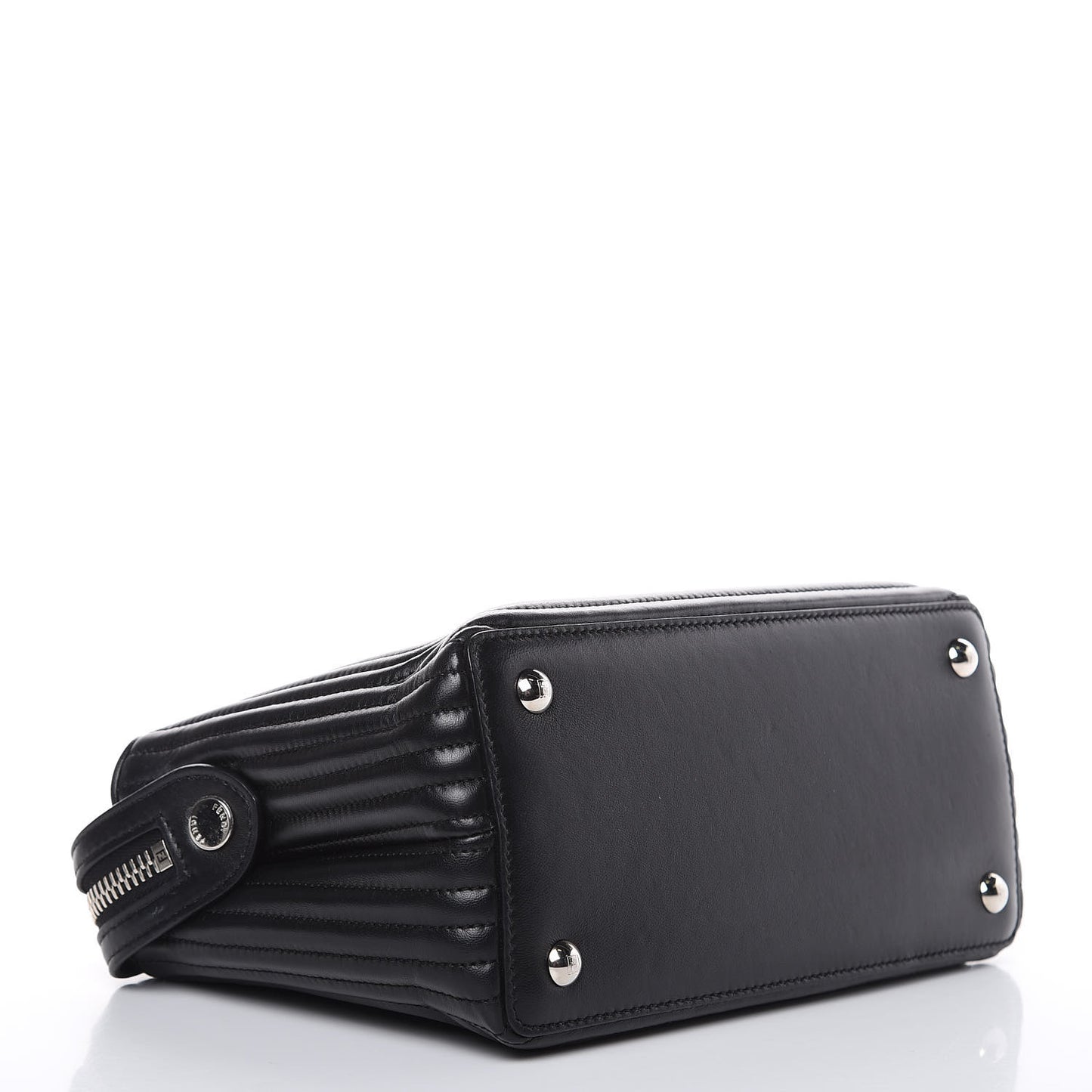 Shiny Nappa Trapuntata Chain Small DotCom Click Chain Satchel Black