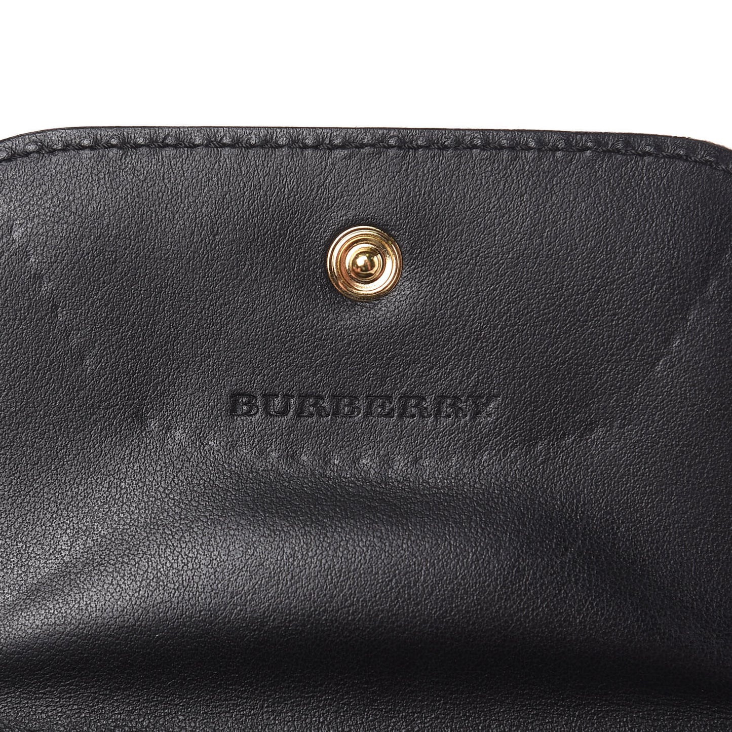 Grainy Calfskin Card Case Black