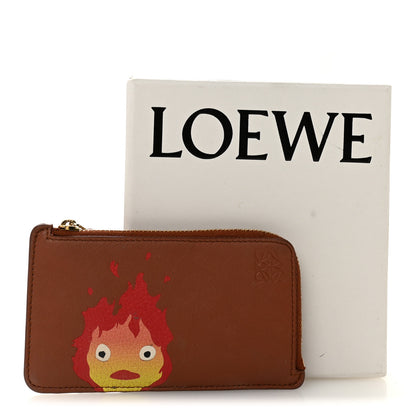 Loewe X HOWLS MOVING CASTLE Classic Calfskin Calcifer Coin Cardholder Rust 8 of 8