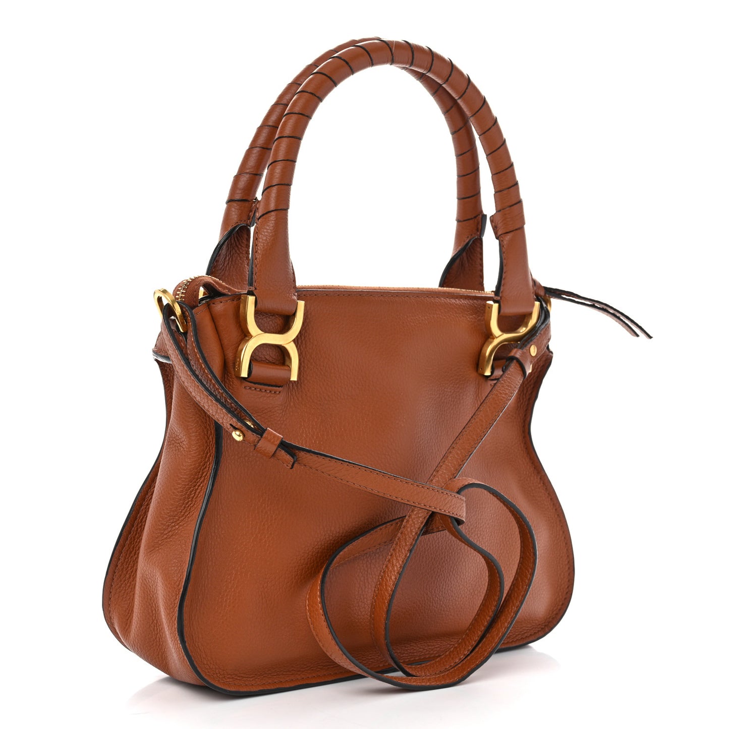 Calfskin Medium Marcie Satchel Tan