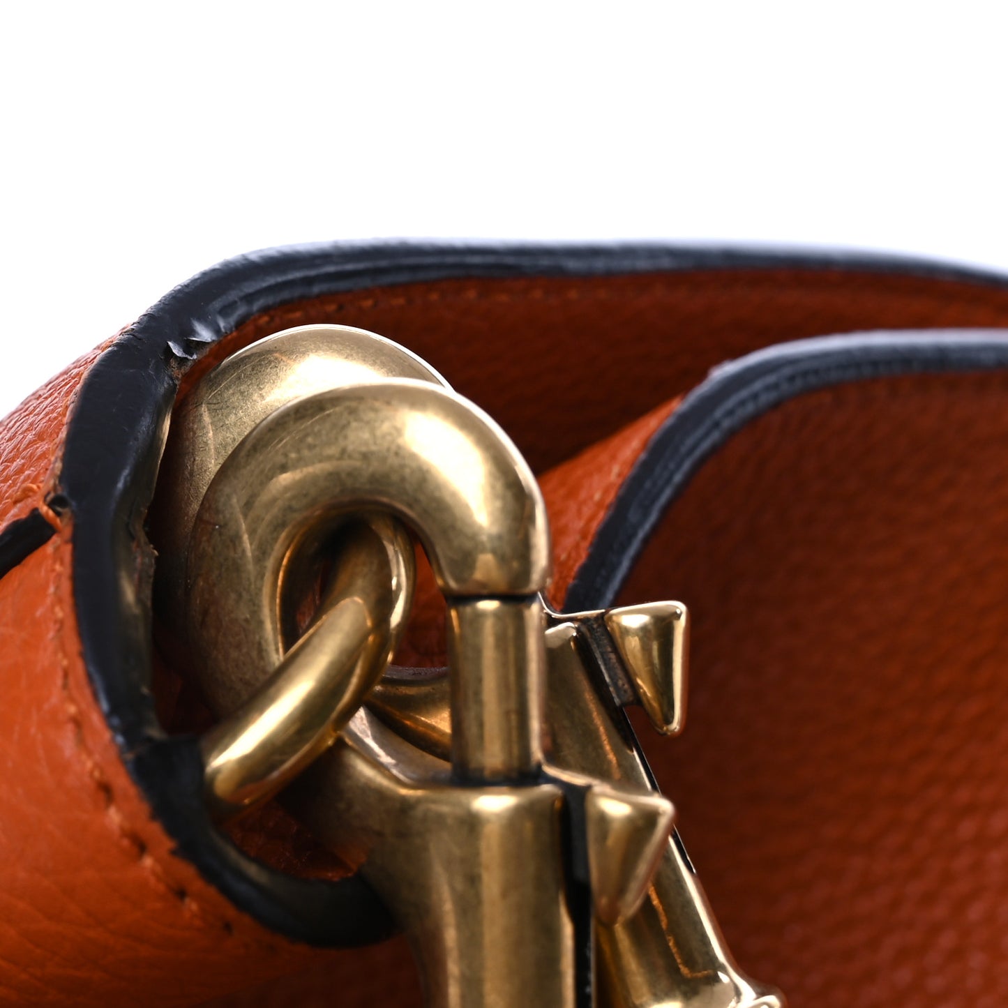 Soft Grained Calfskin Small Jackie Bucket Bag Orange