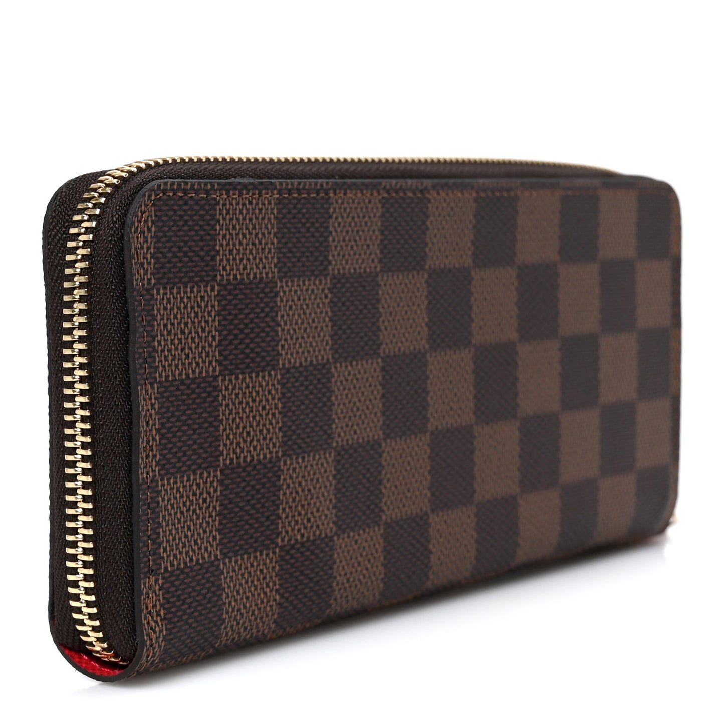Damier Ebene Clemence Wallet Cherry