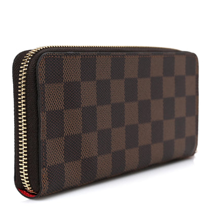 Louis Vuitton Damier Ebene Clemence Wallet Cherry 3 of 9