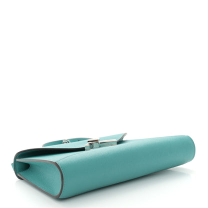 Moynat Carat Calfskin Gabrielle Clutch Turquoise 4 of 10