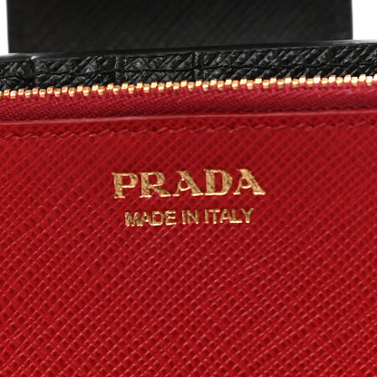 Prada Saffiano Smalto Robot Small Wallet Black Fuocco 6 of 7