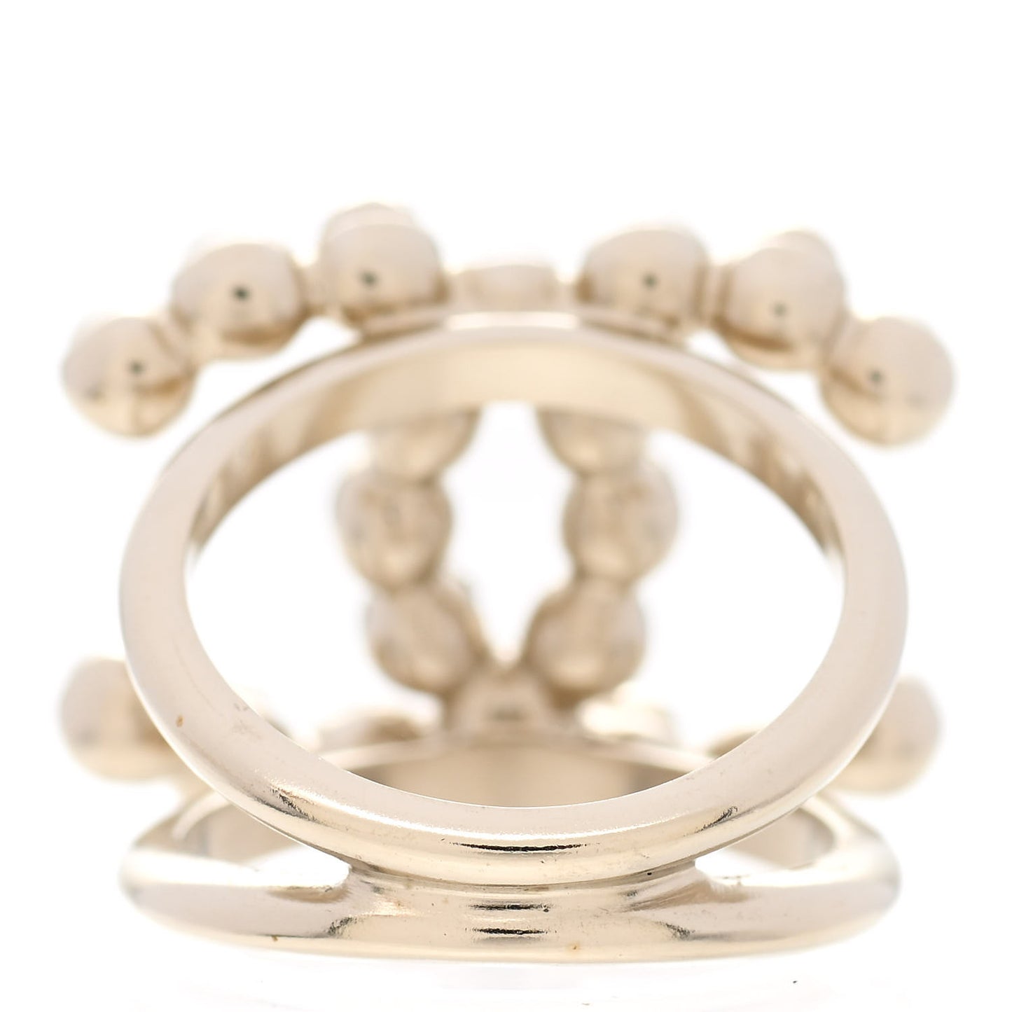 Crystal Pearl CC Ring 6.5 Gold
