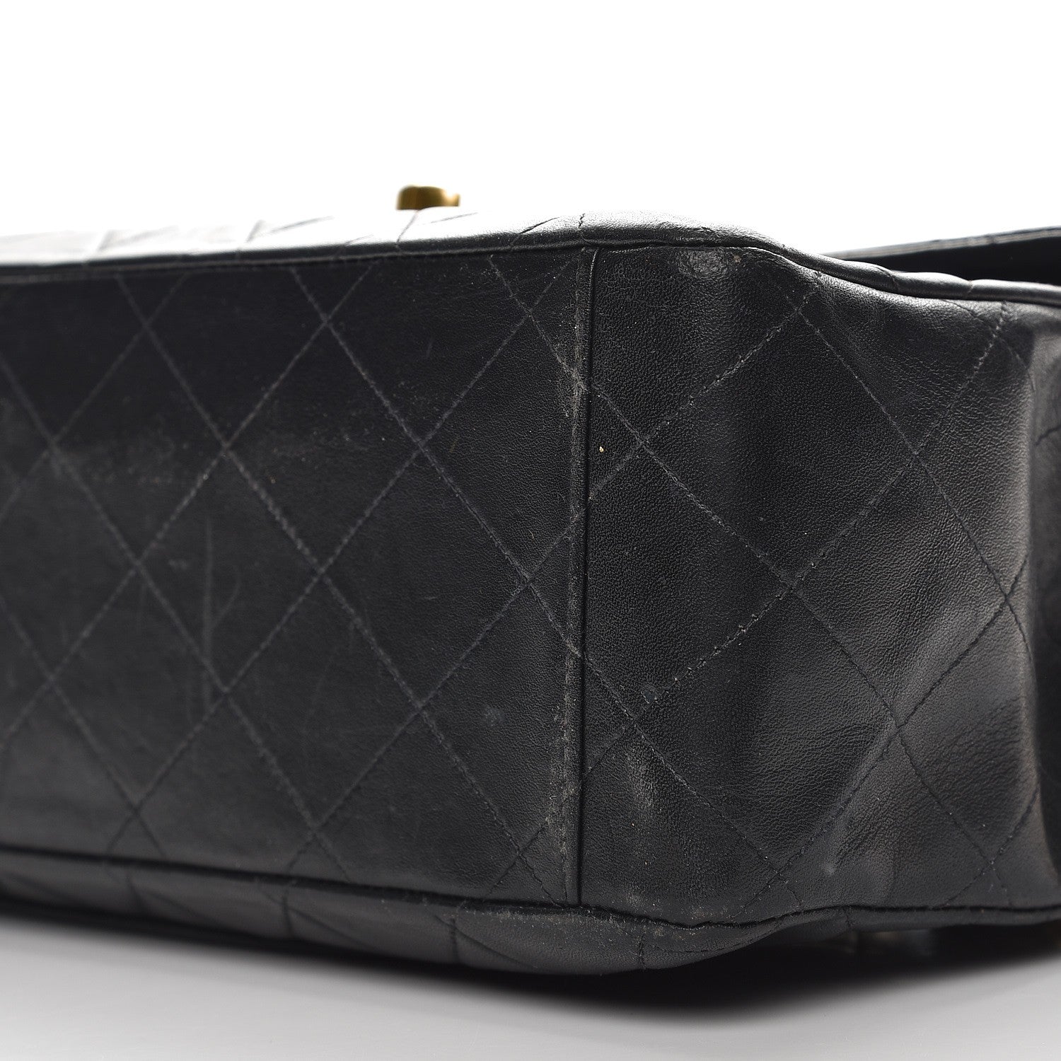 Chanel Lambskin Quilted XL Jumbo Single Flap Black 11 of 11