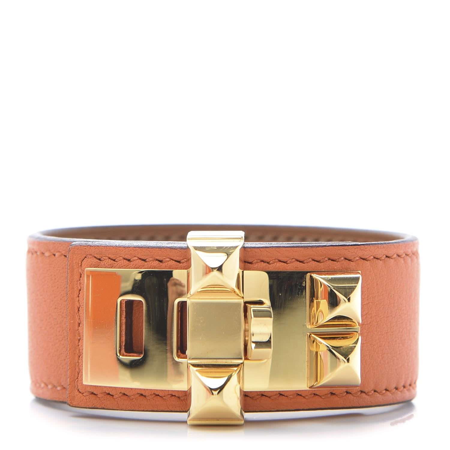 Hermes Swift Collier de Chien 24 Bracelet T3 Orange 1 of 7