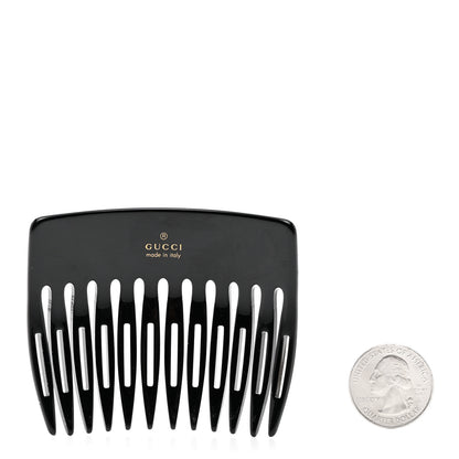 Gucci Resin Crystal Hair Comb Black 2 of 3