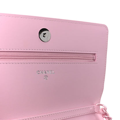 Chanel Calfskin Quilted Pearly CC Wallet On Chain WOC Pink 6 of 11