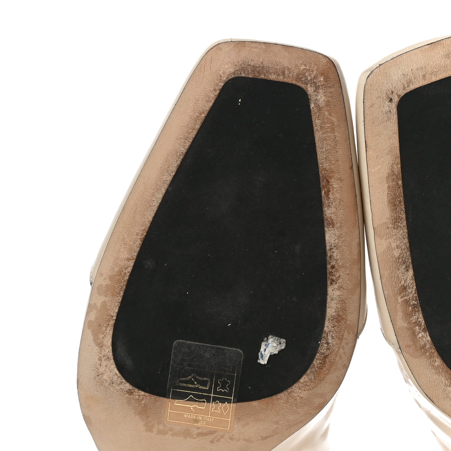 Patent Boots 36 Beige