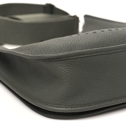 Hermes Taurillon Clemence Evelyne III PM Vert De Gris 8 of 10