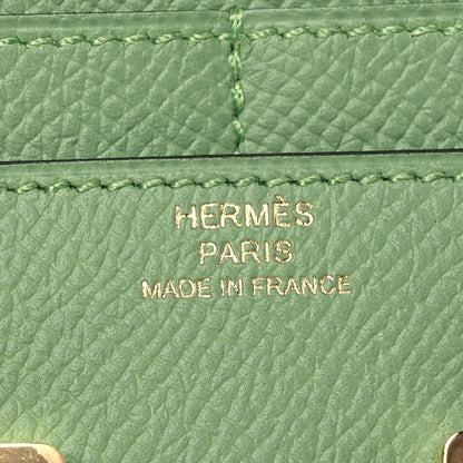 Hermes Epsom Constance Compact Passant Wallet Vert Criquet 7 of 10