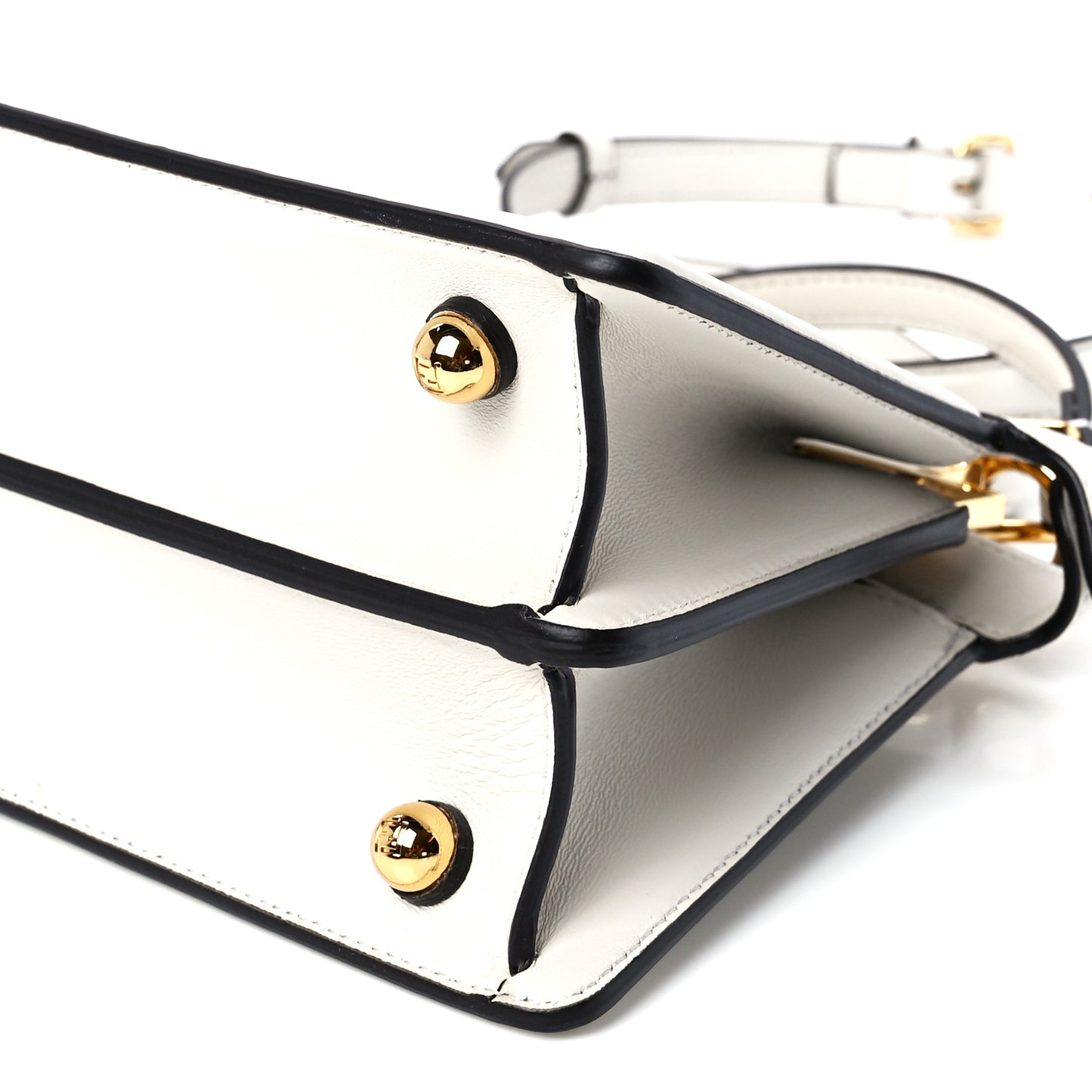 Shiny Nappa Petite Peekaboo I SEE U Satchel White
