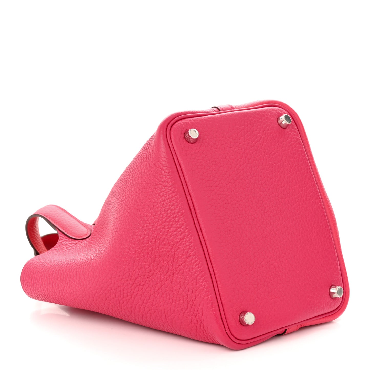 Taurillon Clemence Tri-Color Picotin Lock 18 PM Rose Extreme