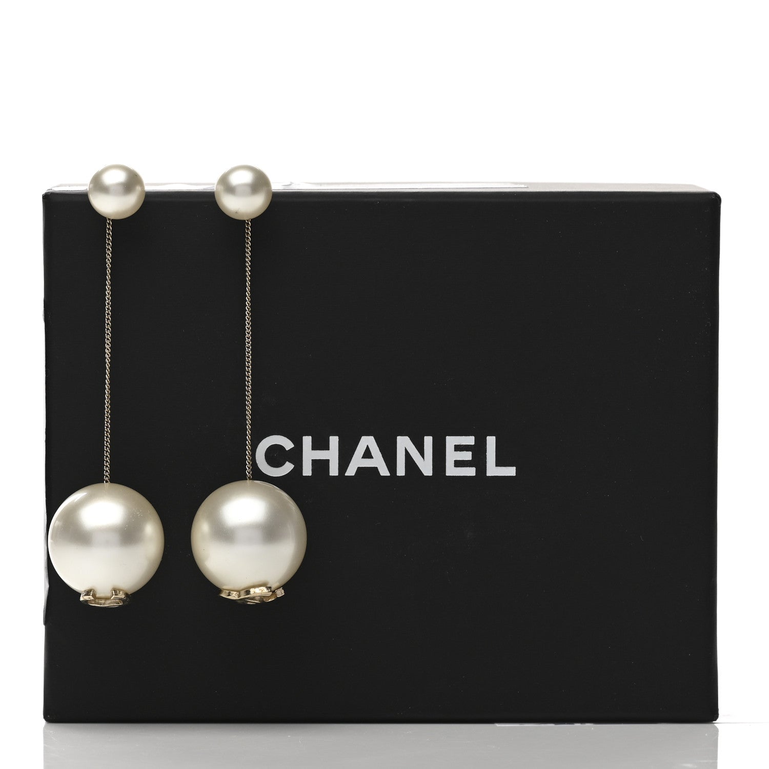 Chanel Pearl CC Dangle Earrings Gold 4 of 4