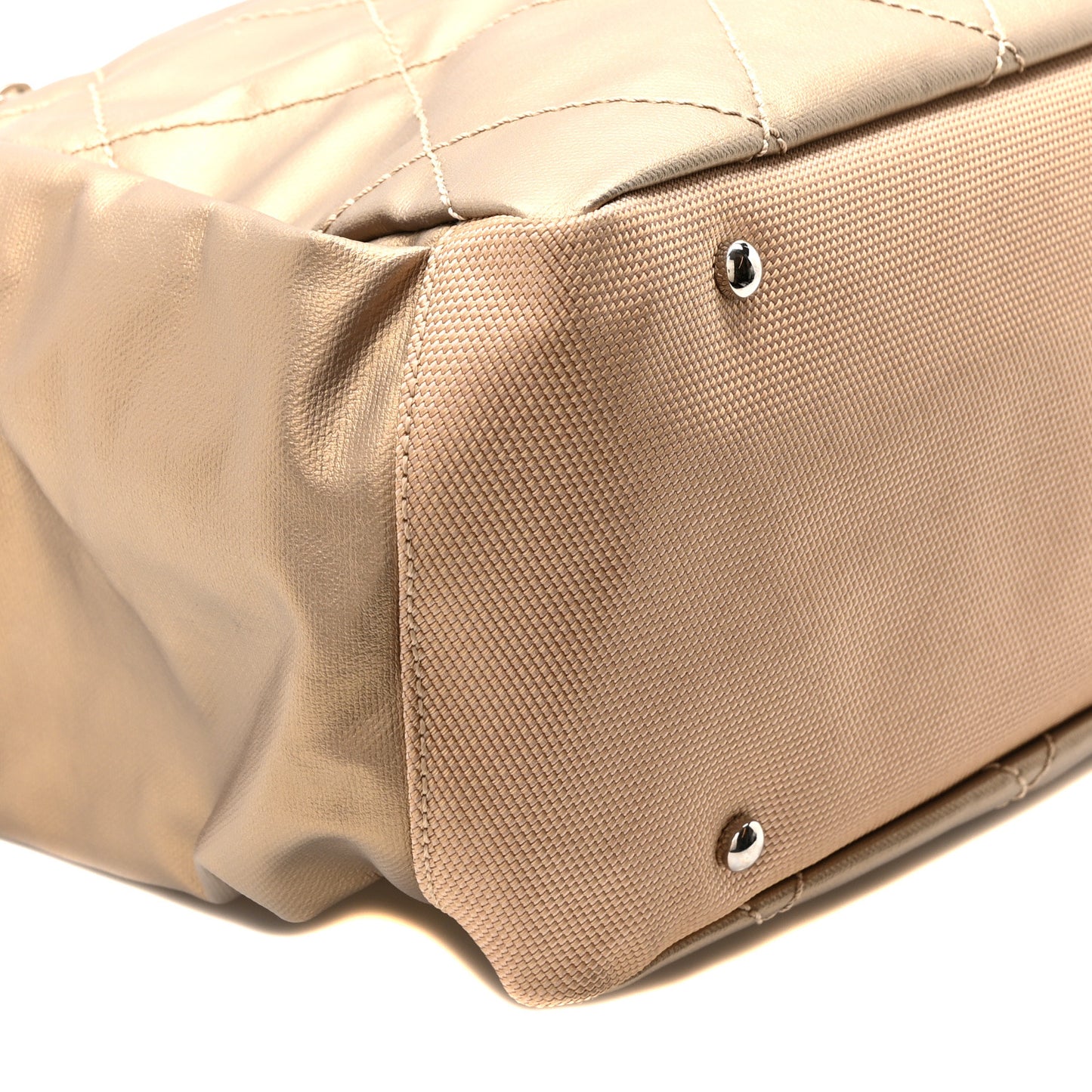 Metallic Coated Canvas Large Paris Biarritz Tote Gold