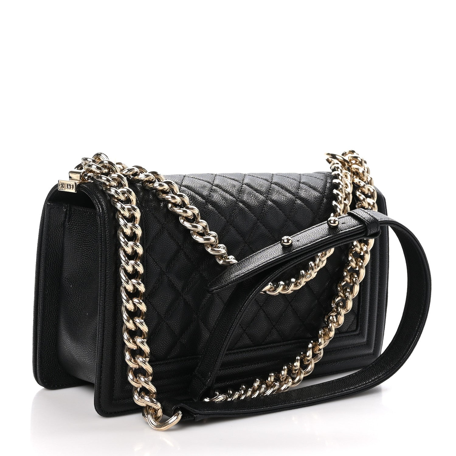 Chanel Caviar Quilted Medium Boy Flap Black 3 of 10