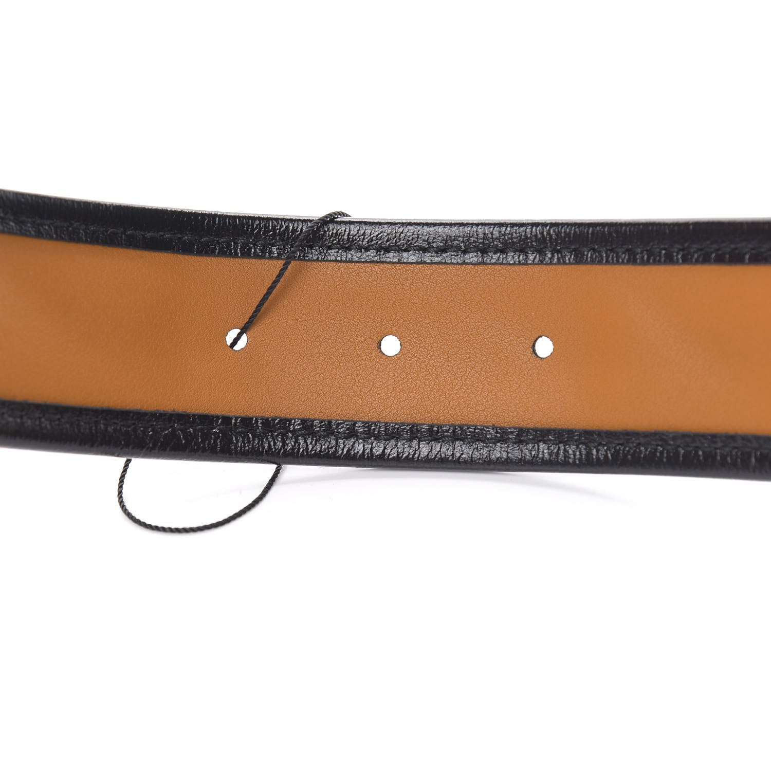 Gucci Azalea Calfskin Matelasse Diagonal Torchon Double G 40mm Belt 80 32 Cognac Black 5 of 5