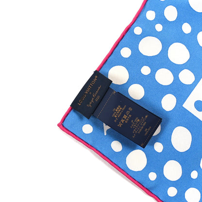 Louis Vuitton LV x YK Silk Monogram Dots Scarf 45 Blue Fuchsia 3 of 3