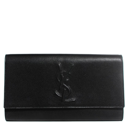 Saint Laurent Calfskin Monogram Large Belle De Jour Clutch Black 1 of 7
