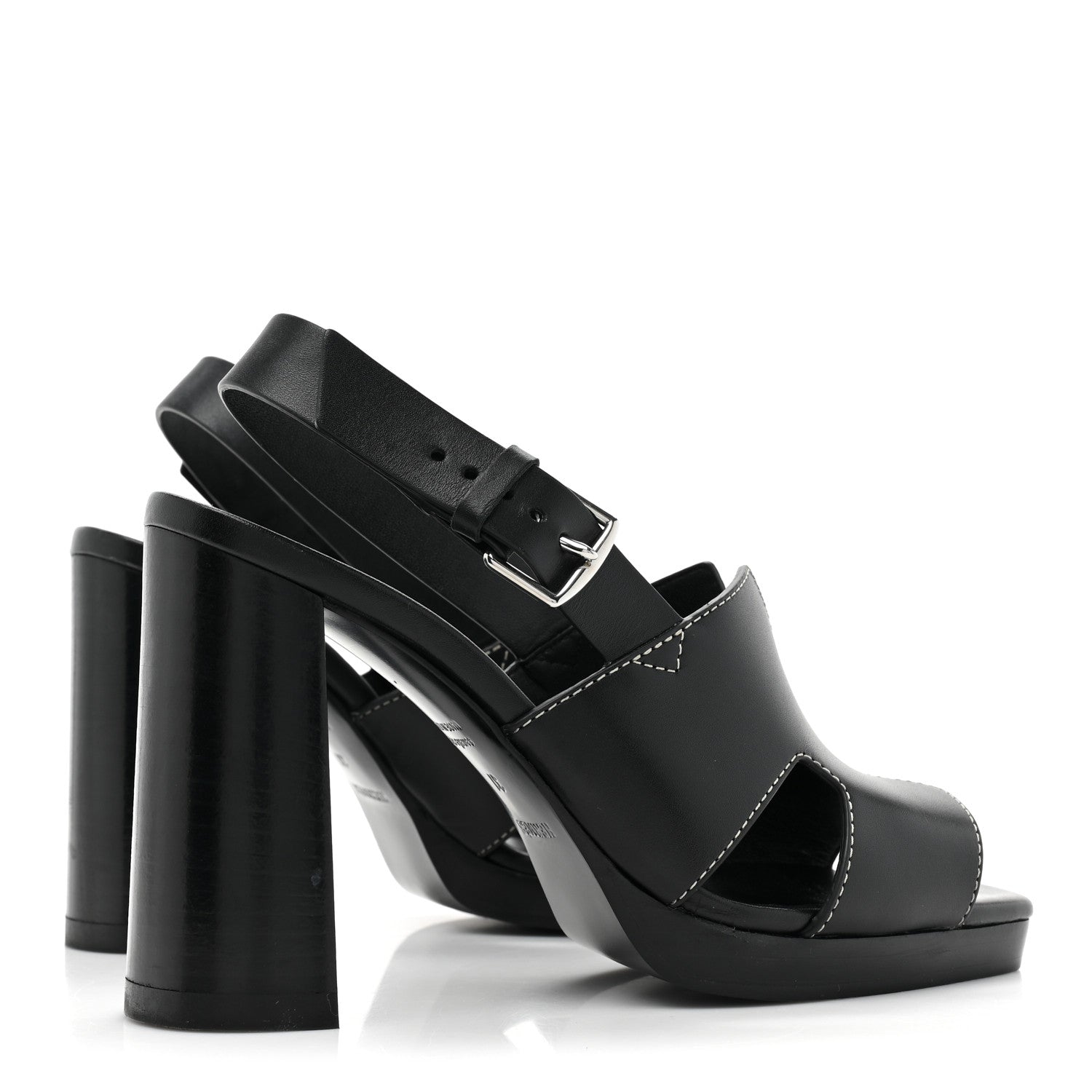 Hermes Calfskin Eris 90 Sandals 37 Black 4 of 9