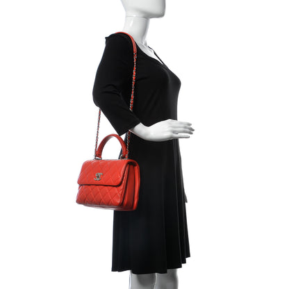 Chanel Lambskin Quilted Small Trendy CC Dual Handle Bag Red 2 of 9