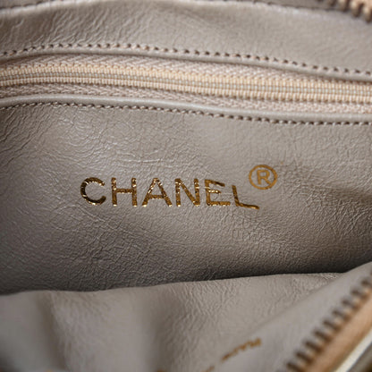 Chanel Metallic Lambskin Quilted Tassel Cosmetic Case Gold 5 of 7