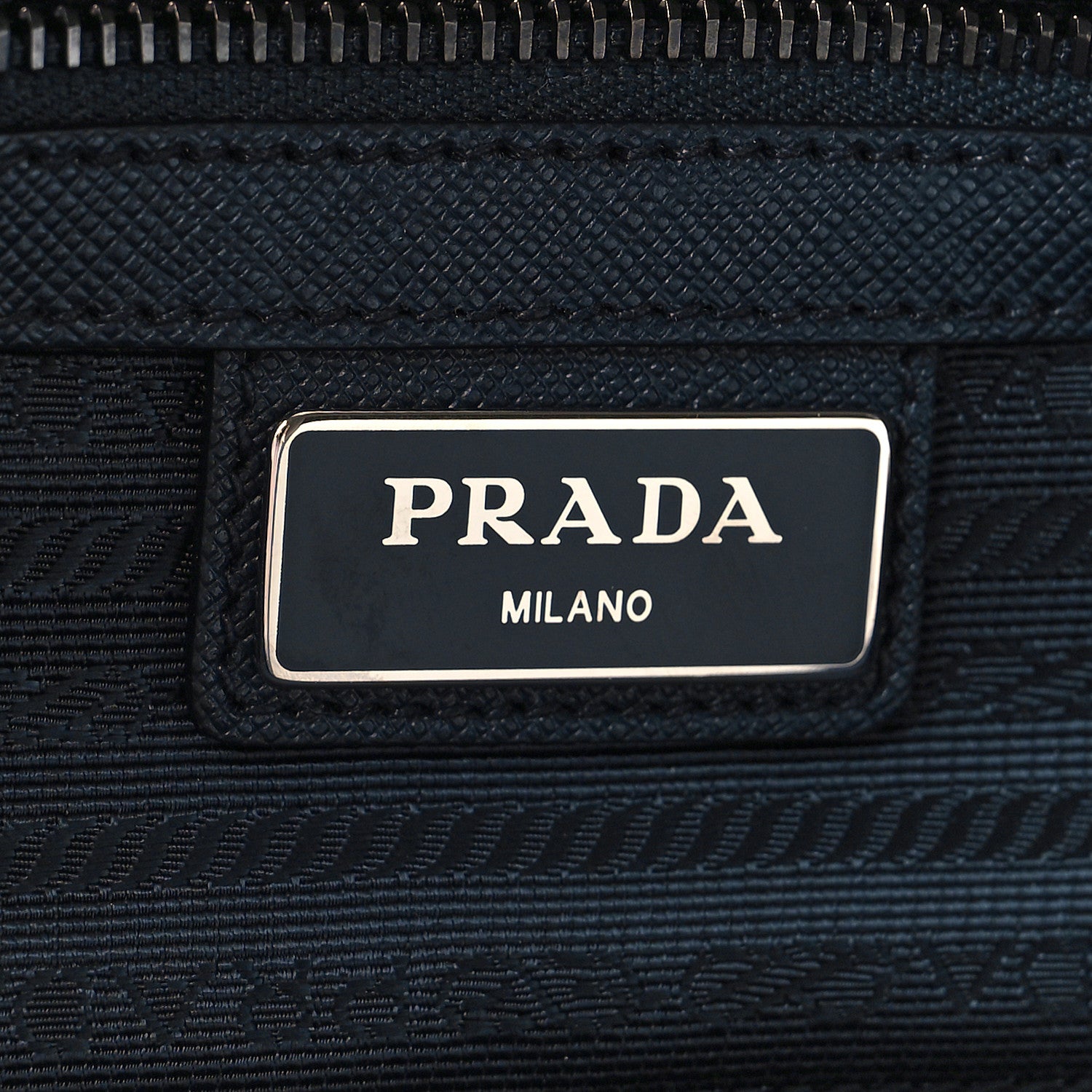 Prada Tessuto Nylon Saffiano Briefcase Blue 6 of 8