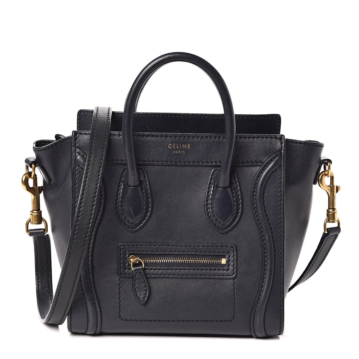 Celine Smooth Calfskin Nano Luggage Ink 1 of 11