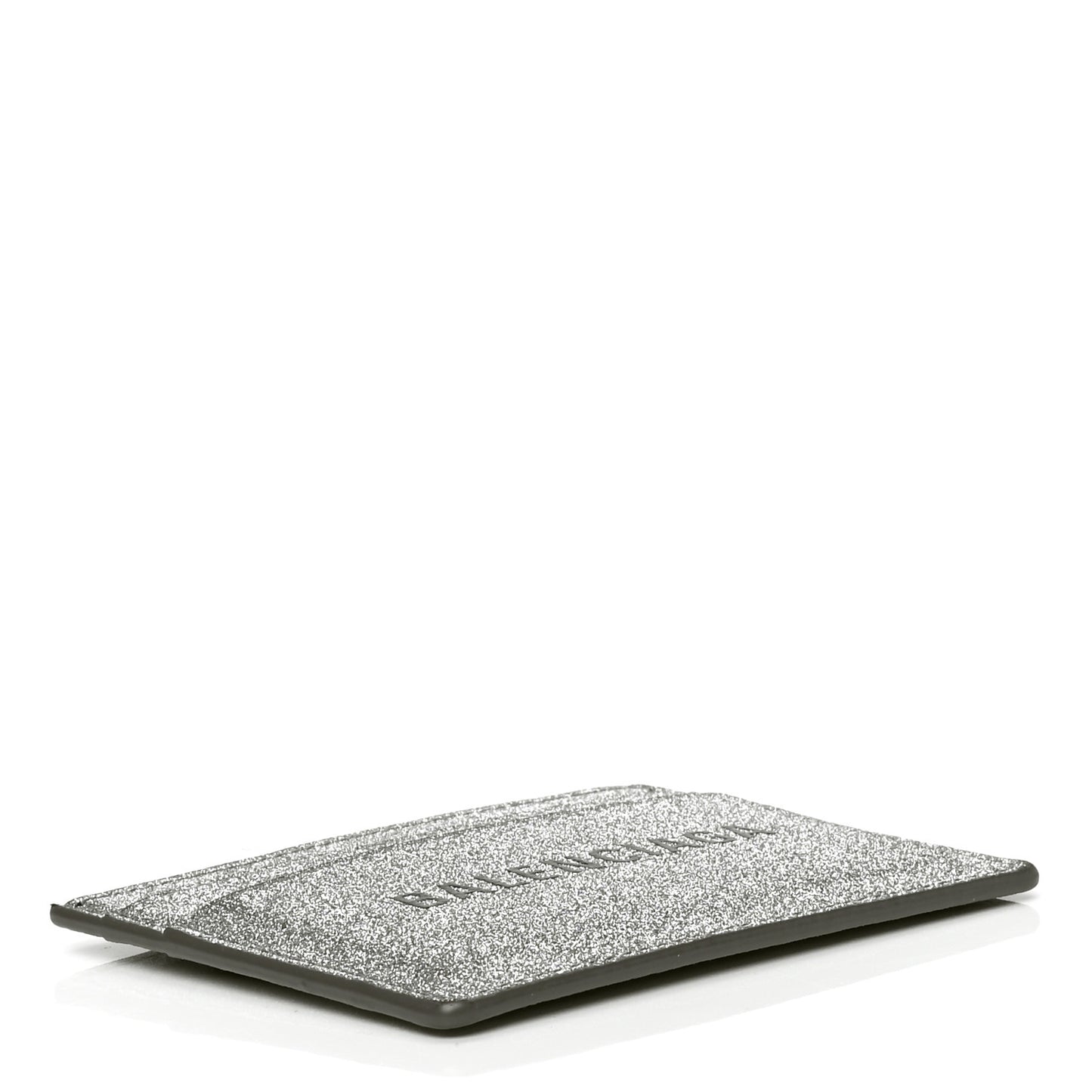 Glitter Calfskin Everyday Multi Card Case Silver