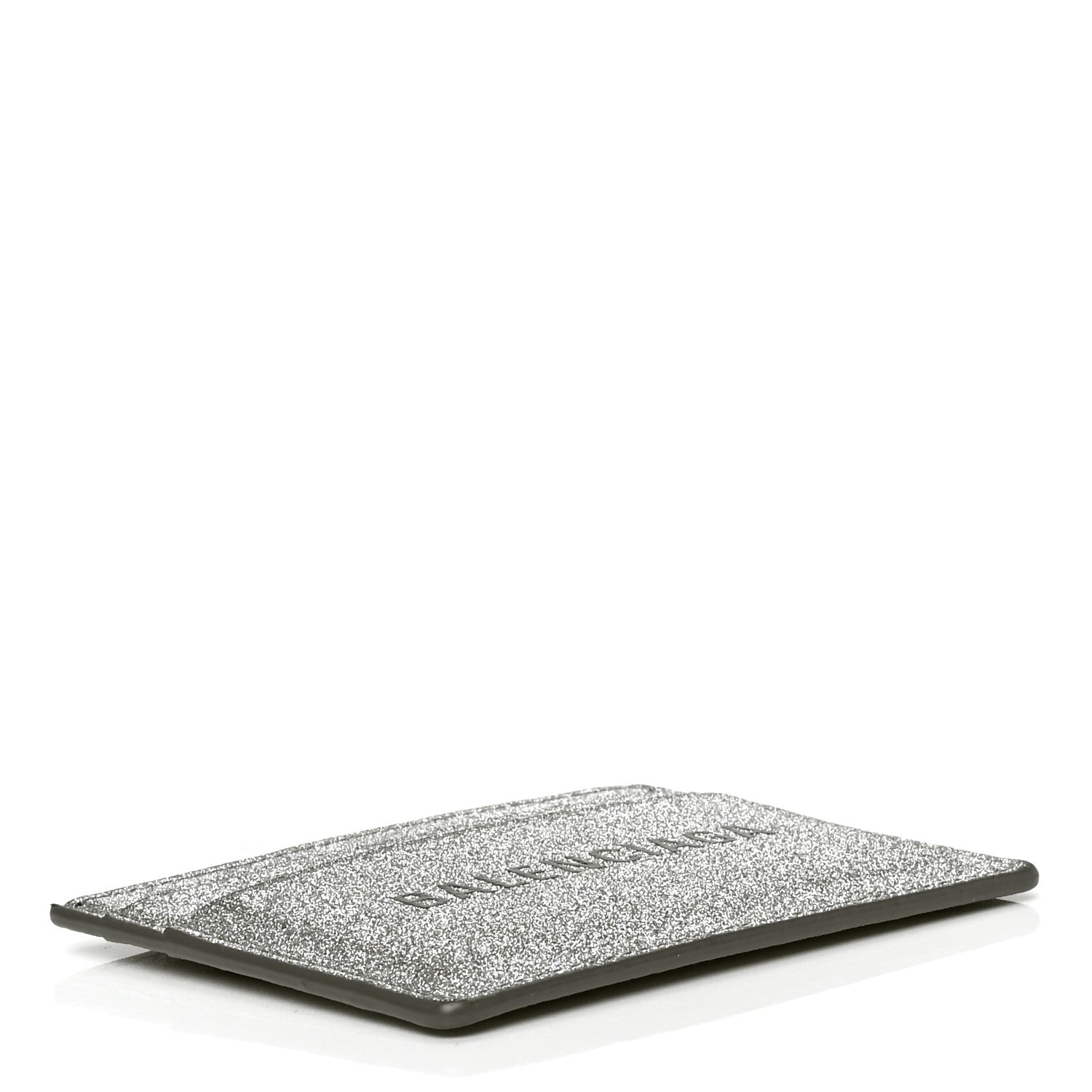 Balenciaga Glitter Calfskin Everyday Multi Card Case Silver 3 of 4
