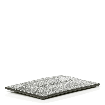 Balenciaga Glitter Calfskin Everyday Multi Card Case Silver 3 of 4