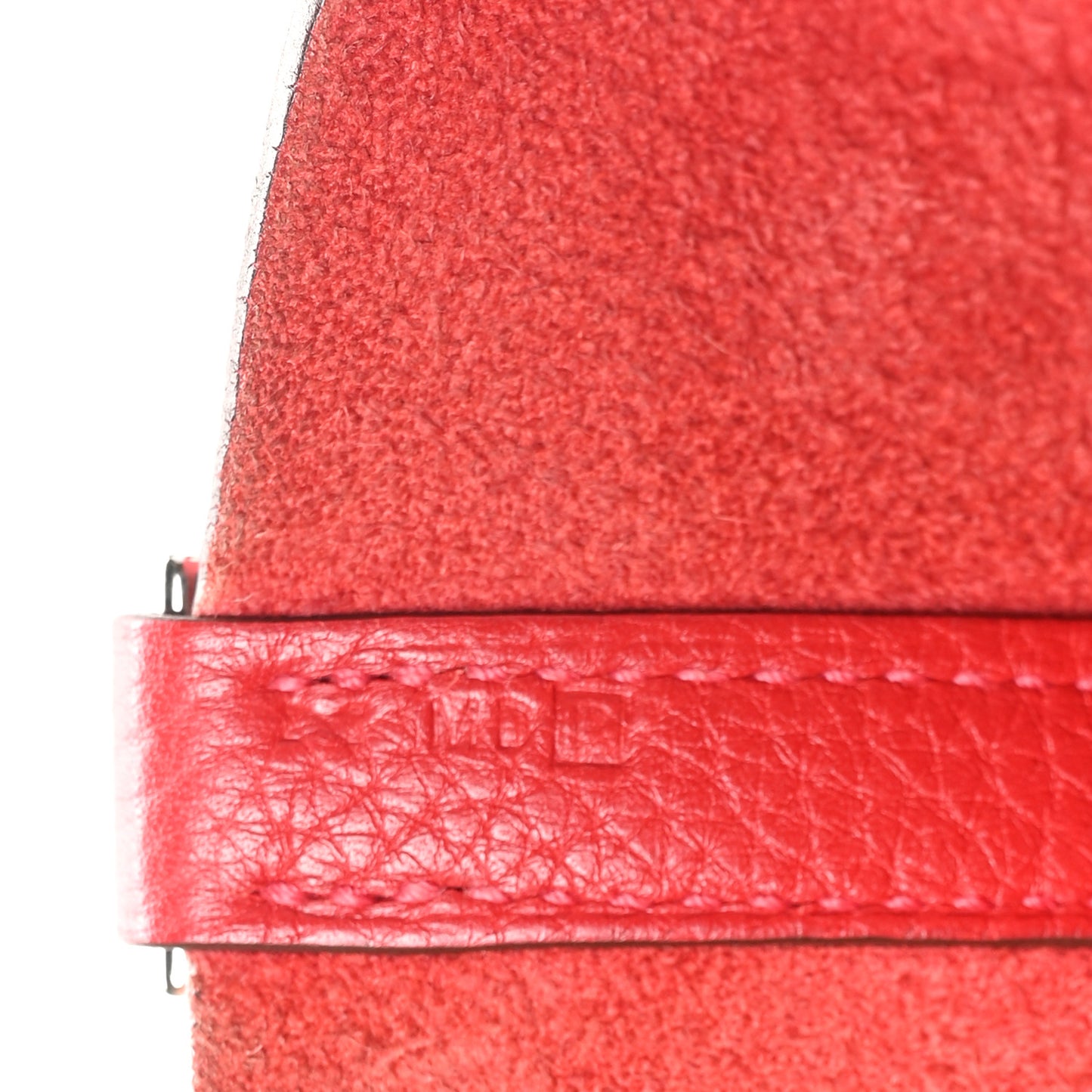 Taurillon Clemence Picotin Lock 22 MM Rouge Casaque