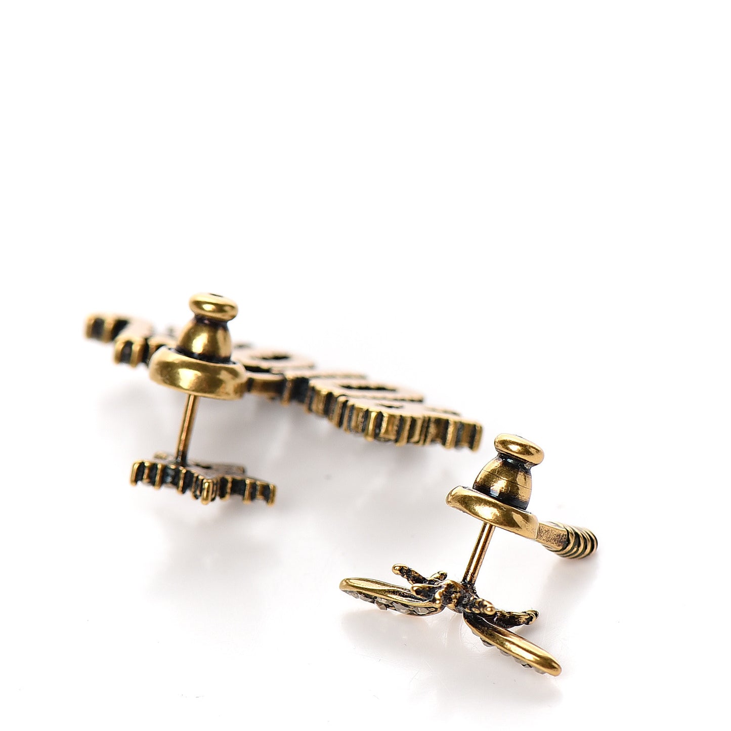 Metal Crystal J'adior Earrings Aged Gold