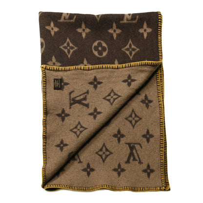 Louis Vuitton Wool Cashmere Monogram Blanket Marron 2 of 5